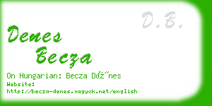 denes becza business card